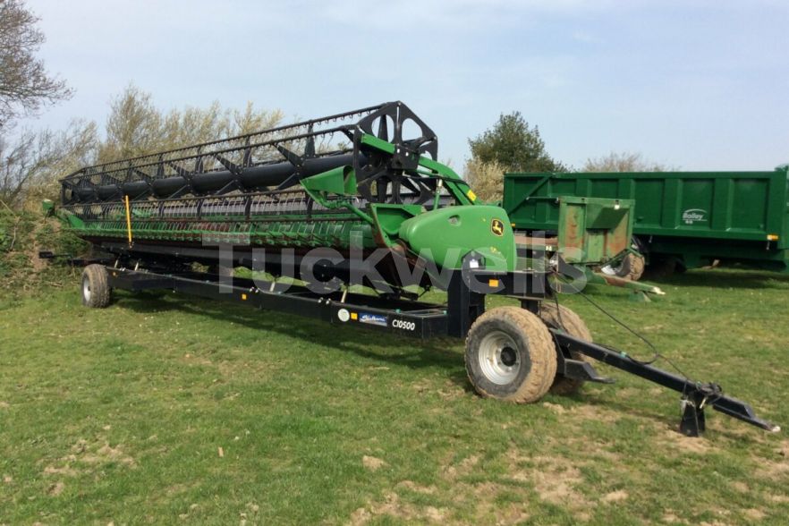 JOHN DEERE 635R HEADER & SHELBOURNE REYNOLDS HEADER TROLLEY